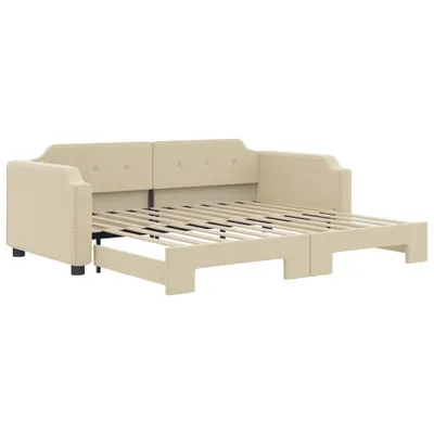 Obrázok produktu pre vidaXL Rozkladacia posteľ Cream 80x200 cm Látka