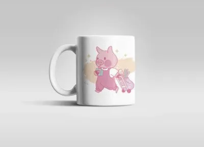 Produktbild von Schweinchen Kaffeetasse Tee Tasse mit Henkel