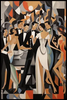 Zdjęcie produktu dla Plakat 61x91,5cm Bal w Art Deco