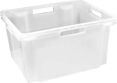 Produktbild von Aufbewahrungsbox - transparent - 43 x 23 cm - stapelbar