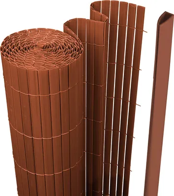 Immagine prodotto di Stuoia dello schermo di privacy del PVC recinzione UV protezione balcone terrazza frangivento schermo di privacy all'aperto balcone rivestimento resistente alle intemperie per balcone giardino tenda recinzione terrazza marrone 90x400cm