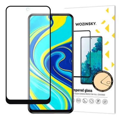 Produktbild von Tempered Glas Wozinsky für Xiaomi Redmi Note 9S/Redmi Note 9 Pro/Poco X3 NFC/Poco X3 Pro - Schwarz KP9812