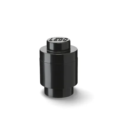 Produktbild von LEGO Storage Brick 1 rund schwarz, Aufbewahrungsbox