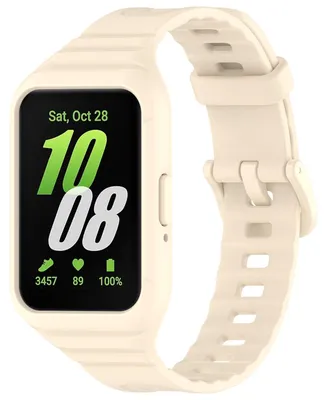 Produktbild von Für Samsung Galaxy Fit 3 TPU Uhrenarmband mit integriertem Gehäuse Ersatz Armband Beige