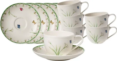 Produktbild von Villeroy & Boch Colourful Spring Kaffeetasse mit Untertasse 230 ml 6er Set