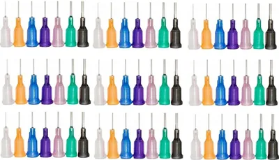 Produktbild von 63 stück Dosiernadel Set für Dosierspritze Löten Lötpaste Flüssigkeiten 63 Typen