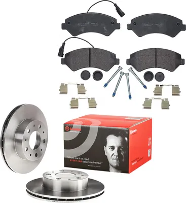 Produktbild von Bremsenkomplettsatz Bremsenset Bremsscheiben Bremsklötze Bremsbeläge Fiat Ducato