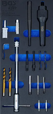 Zdjęcie produktu dla BGS technic Tool Tray 1/3: Glow Plug Removal and Thread Repair Set, 1,65 kg