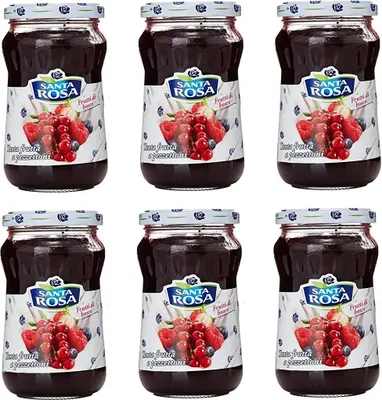 Produktbild von 6x Santa Rosa Beeren Marmelade Konfitüre Fruchtaufstrich aus Italien 350g