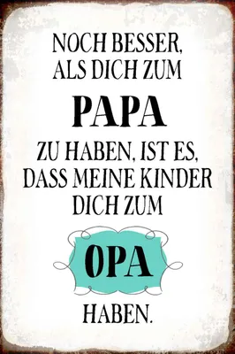 Produktbild von vianmo Holzschild 18x12 cm Papa noch besser dich zum Opa Familie Freunde