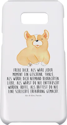 Produktbild von Mr. & Mrs. Panda Samsung Galaxy S8 plus Handyhülle  Corgie - Weiß - Geschenk, Cover, Handy, Hund, Corgi, Spruch, Case, Sprüche, Hülle, Lebensfreude, Lebensfroh