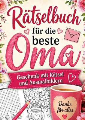 Produktbild von Rätselbuch für die beste Oma: Geschenk mit Rätsel und Ausmalbildern (Großdruck)