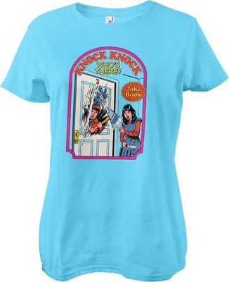 Productafbeelding van "Klop, klop. Wie is daar?" T-shirt - Maat M - Lichtblauw