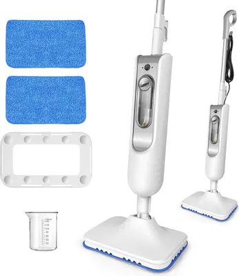 Produktbild von Dampfmopp und Dampfreiniger für Böden - Elektrischer Dampfmopp - 1500 W - 400 ml Wassertank - 2 Dampfstufen - 4,8 m Kabel - 2,2 kg, 220–240 V