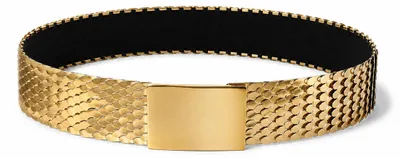 Produktbild von Taillengürtel Krokolux elastischer Schuppengürtel in Gold von collezione alessandro