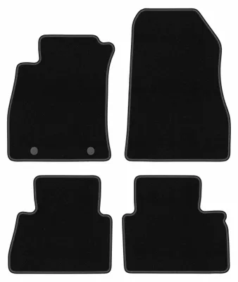 Produktbild von Velours-Fußmatten für Nissan Juke F15 2010-2017 (Crossover) – 4-tlg, Schwarz, passgenau – Wielganizator BASIC