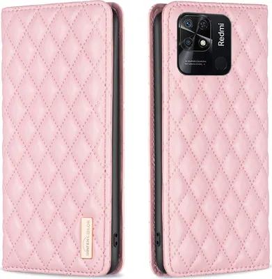 Obrázek produktu pro Redmi 10C Pouzdro, Elegantní Flip Kožené Pouzdro s Kapsami na Karty a Stojánkem pro Xiaomi Redmi 10C Růžový