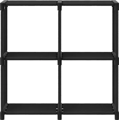 Obrázek produktu pro vidaXL Cube Shelf 4 přihrádky Černá 69x30x72,5 cm Látka