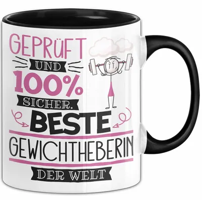 Produktbild von Beste Gewichtheberin Der Welt Tasse Geschenk für Eine Gewichtheberin Und Sicher Geschenkidee Geburtstag Weihnachten (Schwarz)
