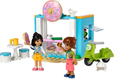 Produktbild von LEGO 41723 Friends Donut-Laden, Spielzeugladen mit Mini-Puppen Liann und Leo, den Figuren von 2023, Spielset für Mädchen und Jungen ab 4 Jahren