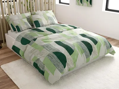 Produktbild von Mikrofaser-Bettwäsche GREVERA grün Bettwäsche-Dimension: 70 x 80 cm | 140 x 200 cm