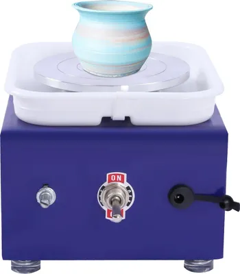 Produktbild von Elektrische Töpferscheibe, 2000 U/min, 24 W, abnehmbares ABS-Becken, Deep Blue
