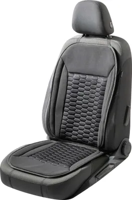 Produktbild von WALSER Auto-Sitzauflage Valtteri, Universelle PKW-Sitzauflage schwarz/grau, Auto-Sitzaufleger Sportoptik, Auto-Sitzschoner Vordersitze