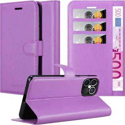 Produktbild von Cadorabo Hülle für Apple iPhone 12 PRO MAX Schutz Hülle in Lila Handyhülle Etui Case Cover Magnetverschluss