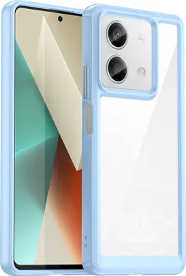 Obrázek produktu pro Pouzdro pro Xiaomi Redmi Note 13 průhledné, nárazuvzdorné TPU silikonové ochranné pouzdro modré