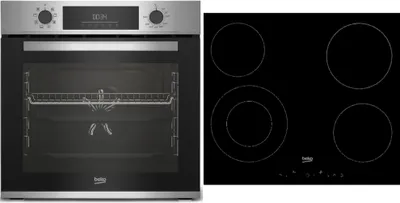 Produktbild von Beko BBSM12300XD, Keramik, 4 Zone(n), Glas, Schwarz, Berührung, 56 cm
