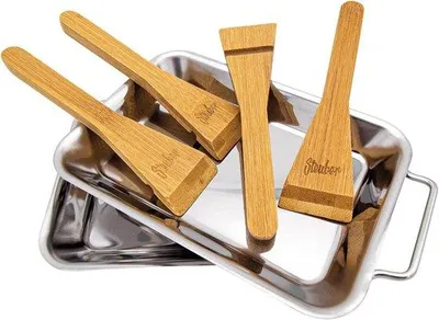 Produktbild von Edelstahl-Grillpfannen-Set, 2-teilig, rostfrei, ideal für Kochen