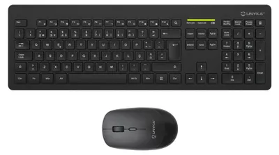 Image de Ensemble clavier et souris sans fil UNYKA MK212 Pro Slim, 105 touches, membrane