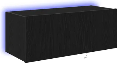 Produktbild von vidaXL TV-Wandschrank 80 x 35 x 31 cm Schwarz Eichen-Optik