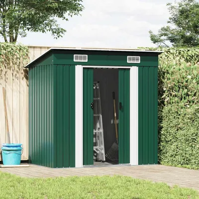 Immagine prodotto di vidaXL Capanno da giardino in metallo verde