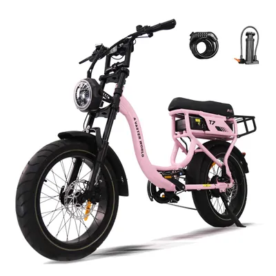 Image de Vélo électrique tout-terrain T7, 250W, 48V 18Ah, pneus larges de 20 pouces résistants aux crevaisons, freins à disque hydrauliques, capacité de charge de 150 kg, pneus tout-terrain