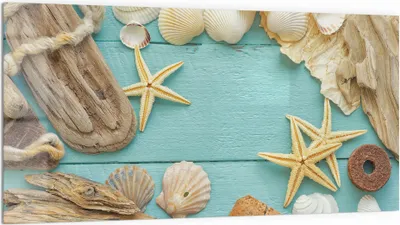 Produktbild von DEQORI Küchenrückwand Glas 100x50 cm 'Meeresmärchen' Spritzschutz Bad Rückwand Küche