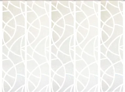 Produktbild von Schiebegardine Cassé grau weiß 5er-Set 60x245 cm