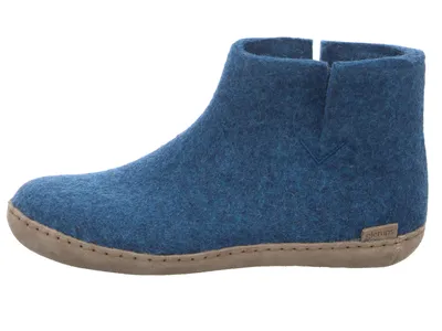 Produktbild von glerups Ledersohle Boots Filzstiefelette bietet hohen Tragekomfort, Flexibles Design für einfaches Hineinschlüpfen, Wolle absorbiert Feuchtigkeit effektiv