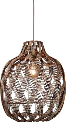 Produktbild von GOOD&MOJO - Hängeleuchte Mendoza - Natürlich - Ø40cm Hängelampe - Esstischlampe - Wohnzimmerlampe - Schlafzimmerlampe - Wohnzimmer