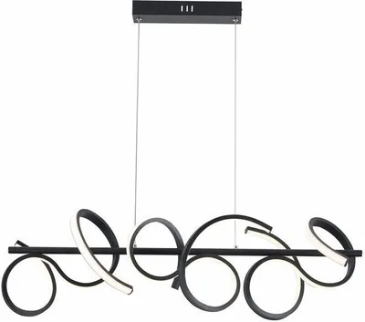 Zdjęcie produktu dla Lampa wisząca LED Lozanna czarna 30W Odcienie bieli 2400lm metal wym:120x80x16cm IP20 Reality