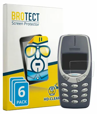 Produktbild von 6x Für Nokia 3310 2011 Schutzfolie BROTECT Displayschutz Display Schutz Folie Klar Transparent