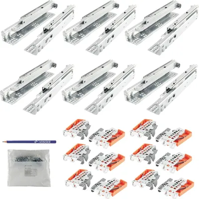 Produktbild von Blum Tandem plus Blumotion Vollauszug 560H, 380mm mit Kupplung für 6 Schubladen