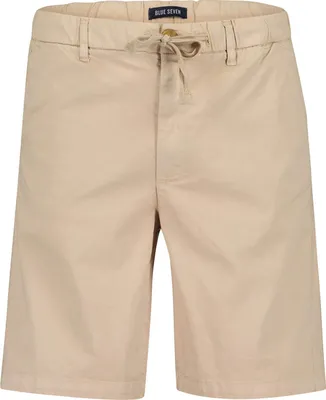 Produktbild von Blue Seven Herren Twill Bermuda mit elastischem Bund - Unifarbene Kurze Hose in Beige Größe L