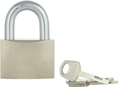 Immagine prodotto di Lucchetto GERDA SECURE KSWS S60 con grillo rinforzato, nichel satinato, confezione in blister