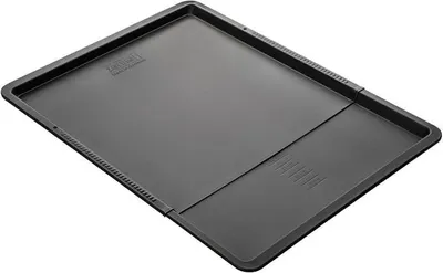 Produktbild von PolkaHome® Verstellbares Backblech 37-52 cm x 33 cm – Antihaftbeschichtete Universal-Backform für Kekse, Pizza & Kuchen, Schwarz