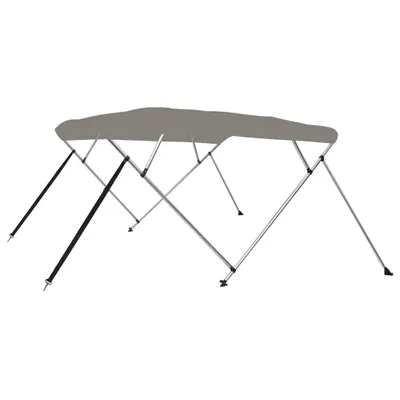 Image de Auvent bimini à 4 arceaux gris 243x180x137 cm