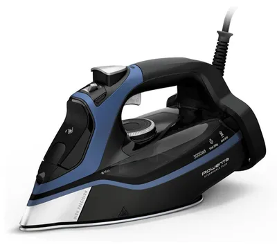 Produktbild von Rowenta DW9411D1, Trocken- & Dampfbügeleisen, Schwarz, Blau, Eingebaut, Tasten, Drehregler, 3000 W