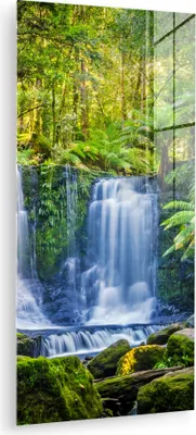 Produktbild von MuchoWow Glasbilder - Bilder auf Wandbild - Foto auf Glas Dschungel - Wasserfall - Australien - Pflanzen - Natur 40x80 cm Wanddekoration aus Glas - Acrylglasbild - Acrylbilder - Wanddekoration
