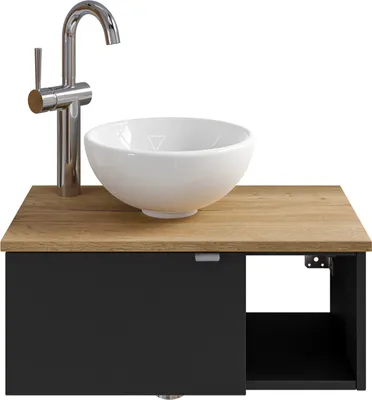 Produktbild von Pelipal Serie 6915 SET-044-042 Waschtisch mit Unterschrank bestehend aus: Keramik-Aufsatzbecken, Waschtischplatte, Waschtischunterschrank