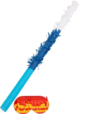 Produktbild von Fax Potato Pinata Stick & Augenbinde Set – Blau